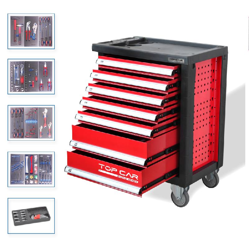 Servante d'atelier complète TOPCAR - 7 tiroirs - 383 pièces - Racing-R7T3M_1