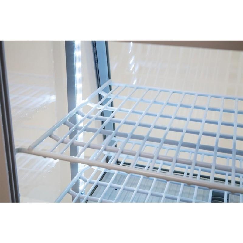 Vitrine réfrigérée de comptoir blanche 100 L - 2 étagères réglables - Commandes numériques - Réfrigérant R600a_1