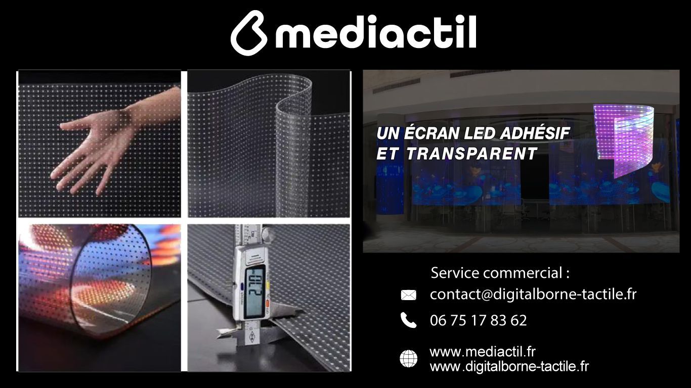Ecran Vitrine LED Adhesif sur mesure - Transformer votre vitrine en écran LED_0
