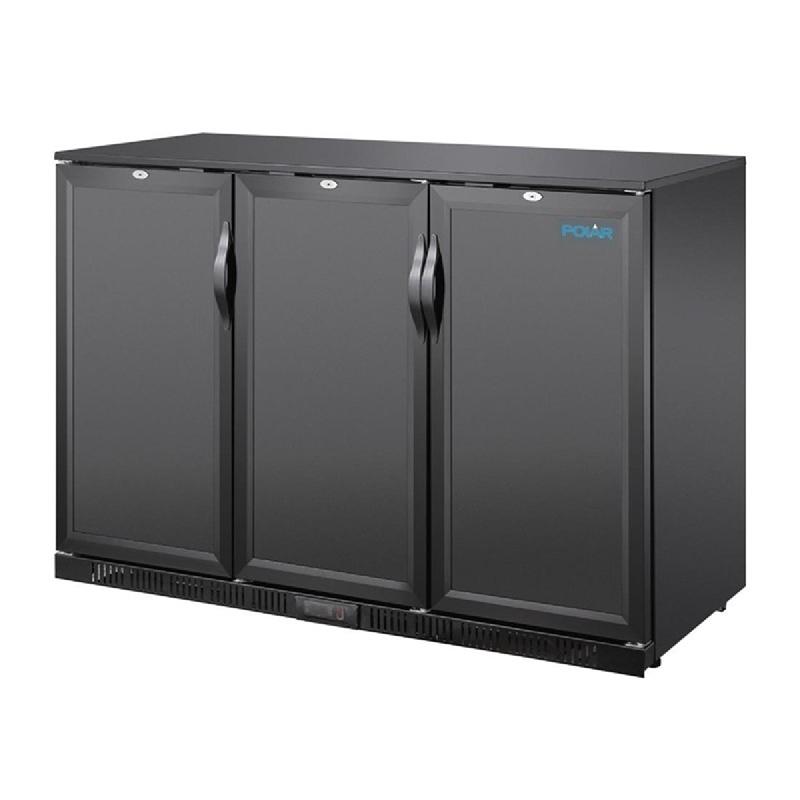 Arrière-bar trois portes pleines Série G 850mm 320L | Polar - GE999_1