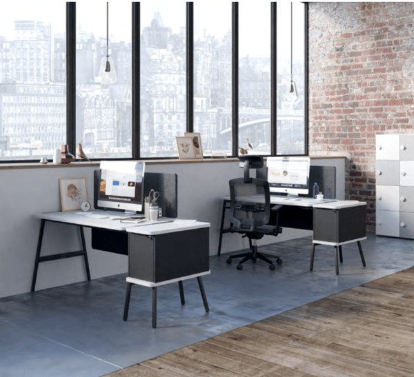 Bureaux individuels Alto - Buronomic - Design flexible et ergonomique avec piétements arche « A »_1