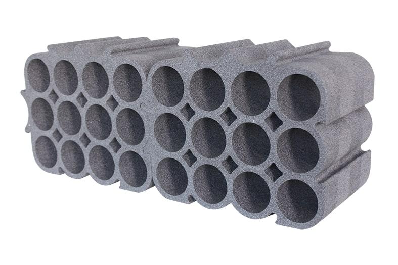 Casier à bouteilles 12 emplacements en polystyrène - empilable et solidaire_1