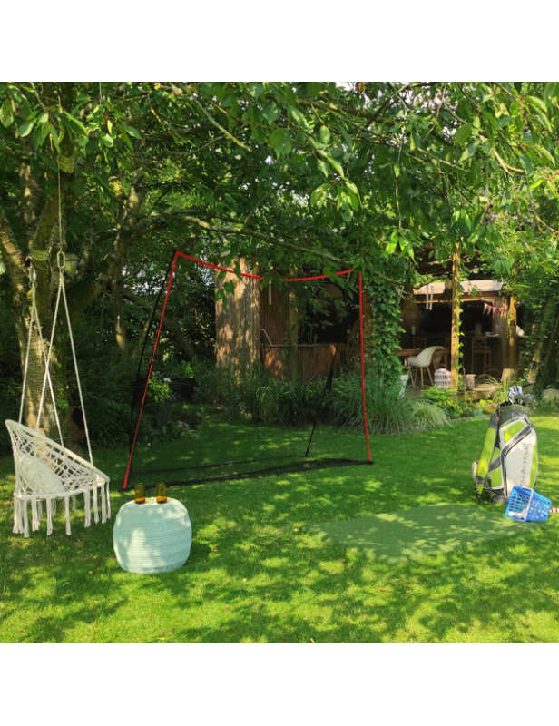 Filet de practice de golf auto-porté GAHFP - système de montage par emboîtement - structure légère et portable_1