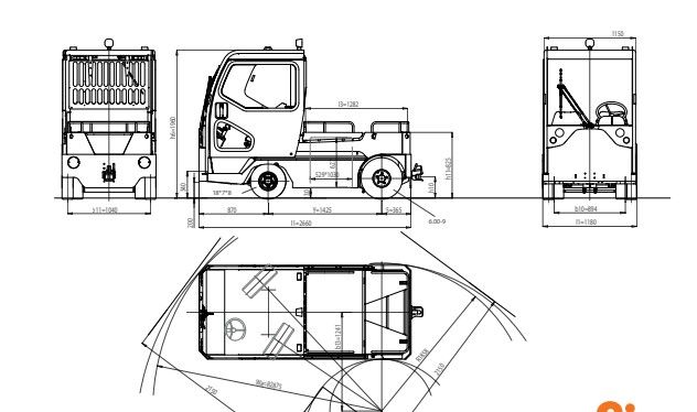 Te152 - tracteur logistique - Simai - électrique 4 roues - capacité de traction 15000 kg_1