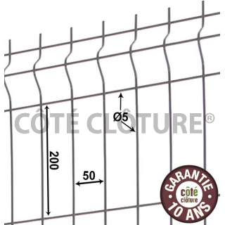 Clôture rigide en acier thermolaqué pour sécurisation de terrain