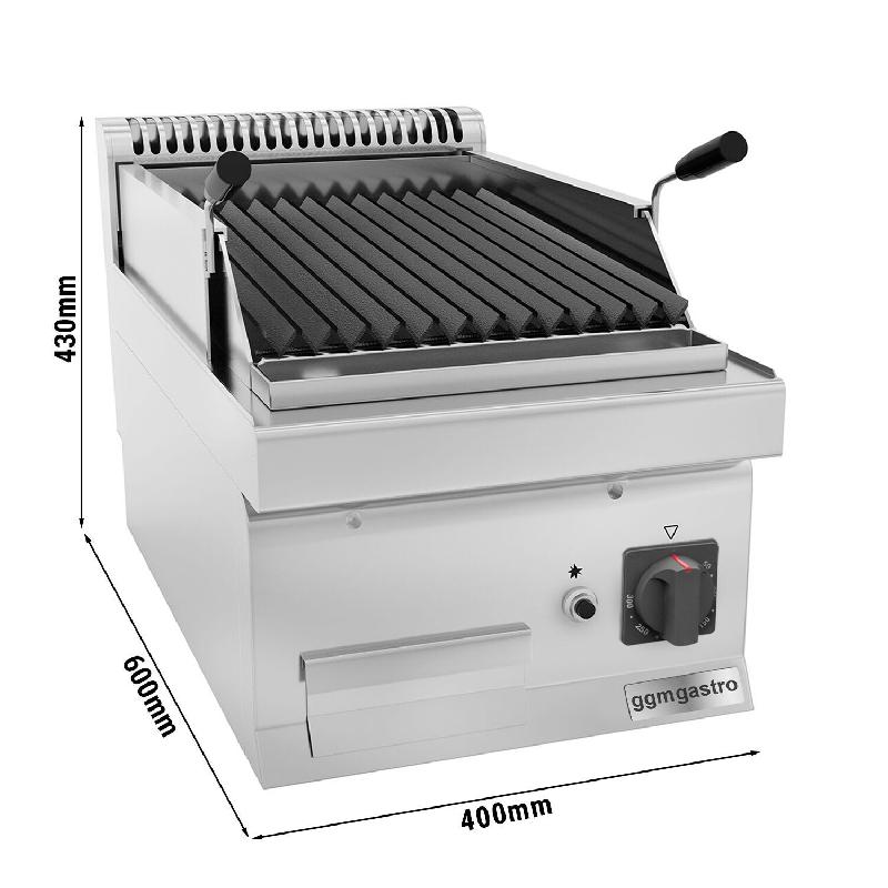 Grill à gaz en pierre de lave - 5,5 kW - Grille inclinable  - Mario 600 | GGM -GLGK46-E_1