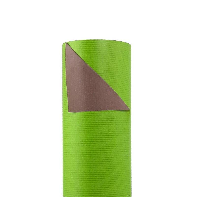 Papier kraft bicolore vert/chocolat 0,70 x 50 m_1