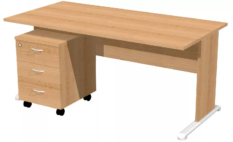 Bureau droit pied panneau en 