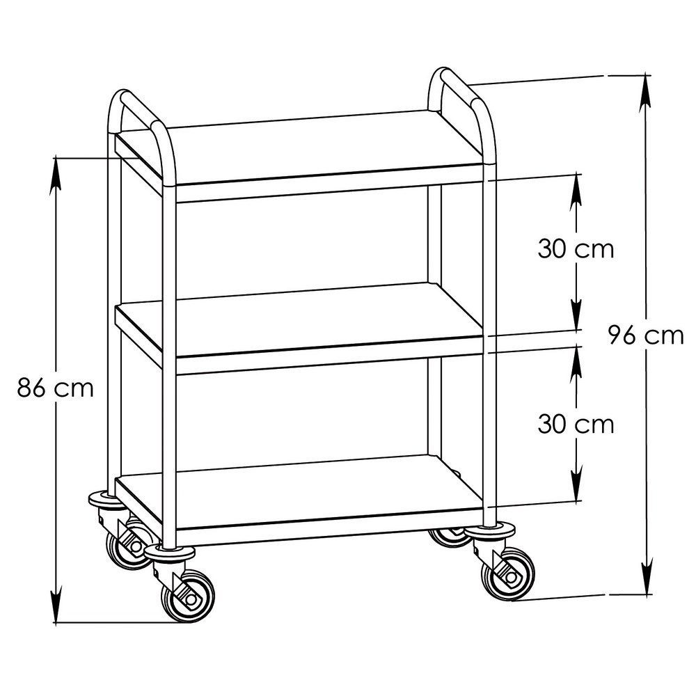 Guéridons de soins inox 3 plateaux_1
