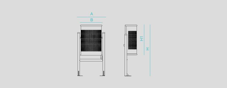 Up3is - corbeille BCN semi.R inox - Novatilu - 40 litres - acier inoxydable poli brillant_1