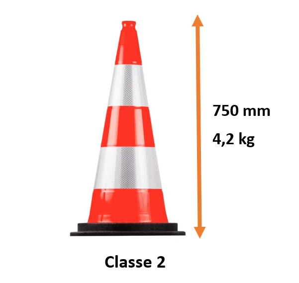 Cône de signalisation Autoroute 75 cm_1
