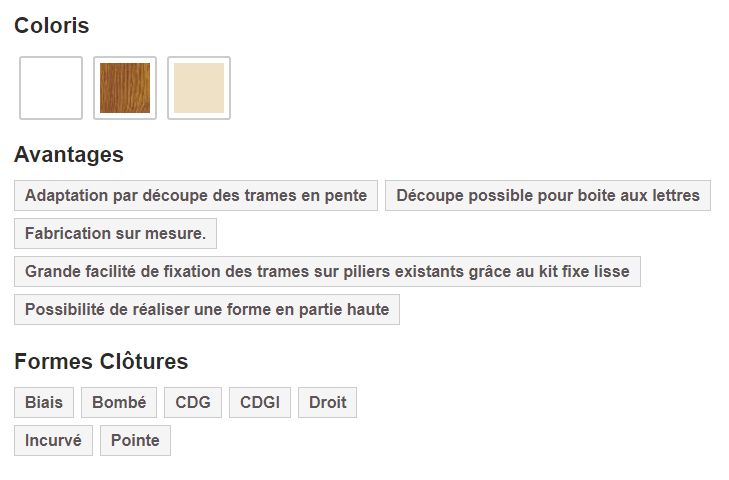 Clôture pvc cl 04 d / type 02 d - cg pro - embout rond ou plat_1