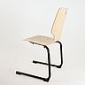 Luge 109 - Chaises empilables avec dossier échancré et structure pied luge chromée ou noire - Meubles Gaille SA_1