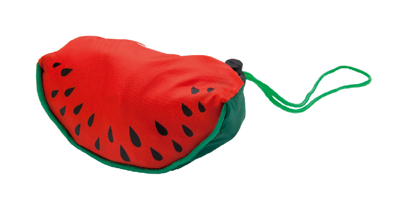 Sac shopping pliable en forme de fruit - polyester 170T - couleur rouge - 22g_1