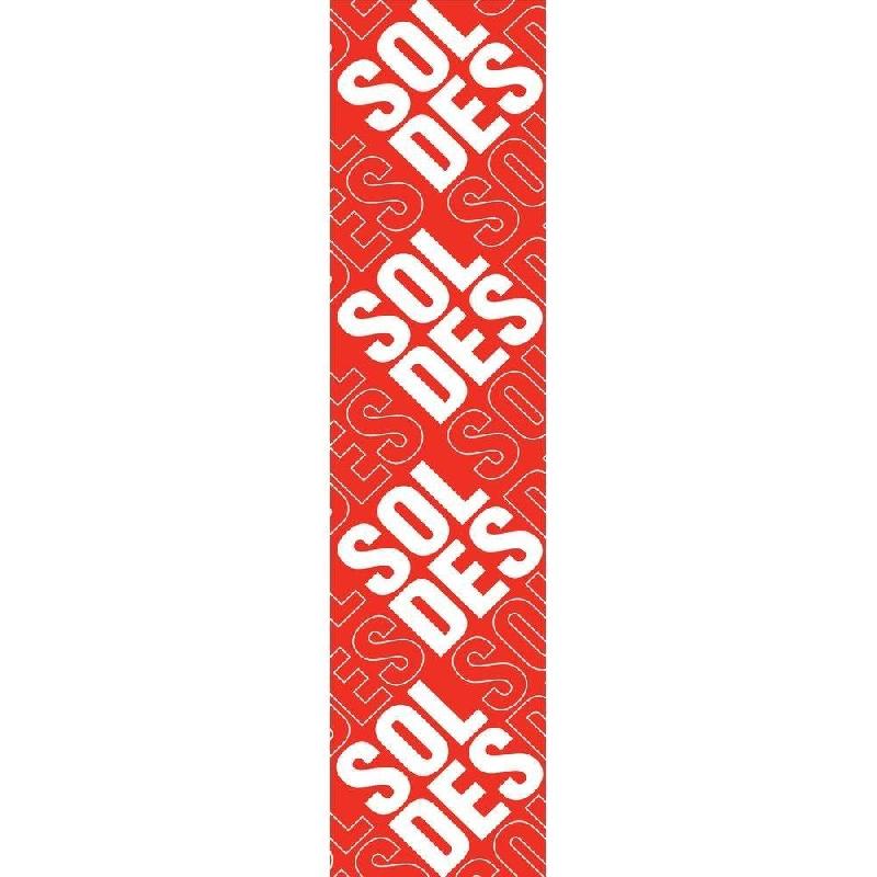 Affiche soldes 20x86 cm rouge - Papier rouge et blanc_1