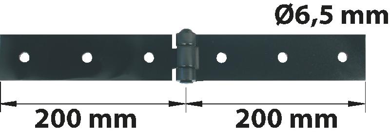 Charnière forte acier pour volets battants, l.40 x l.300 mm_1