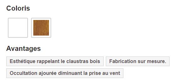 Clôture PVC CL 21 / TYPE 21 - CG Pro - Lisses 100 x 20 mm - Poteau 96 x 96 mm - Hauteur 430 à 2030 mm_1