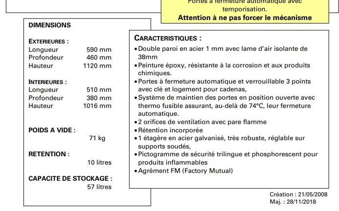 Ju315 - armoire de sécurité pour produits inflammables - delahaye - capacité 57 l_1