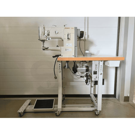 Machine à coudre industrielle Pfaff canon triple entrainement d'occasion - 335-G-6/01 BLN sur bâti déporté_1