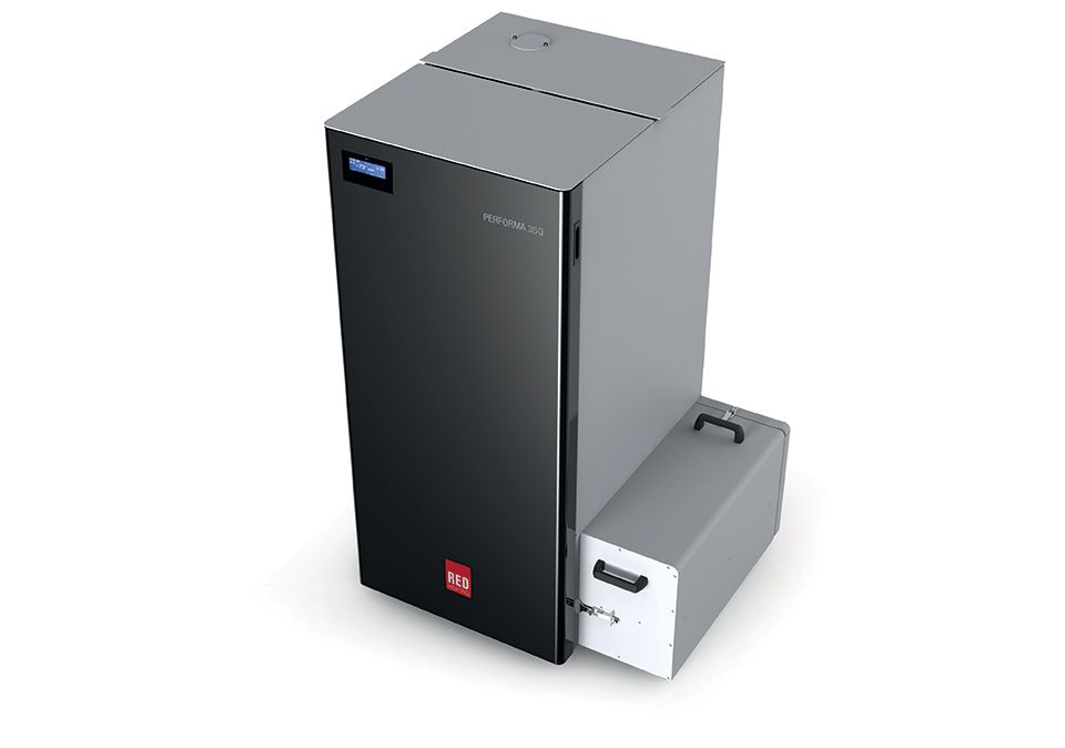 Performa Q Easy Clean - Chaudière à granulés Red 35 kW avec système de nettoyage automatique et contrôle intelligent de combustion_1