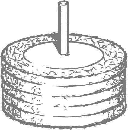 Roue à lamelle en nylon abrasif - 5 disques - finition satinée pour inox, alu, acier et composites_1