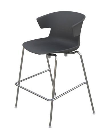 Tabouret de Bar avec repose pieds Cove - Offisit - Blanc_1