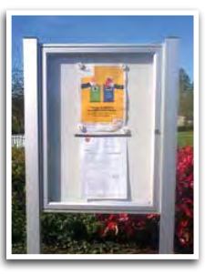 Vitrine extérieure TRADITION - épaisseur 30mm - affichage de 2 à 18 A4 - aluminium anodisé ou peint_1