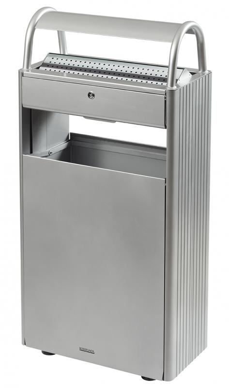 Cendrier corbeille - 12L/60L - Kopa - acier poudré anti-UV et grille écrase-mégots inox_1