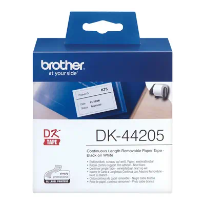 Brother DK-44205 ruban d'étiquette Noir sur blanc_1