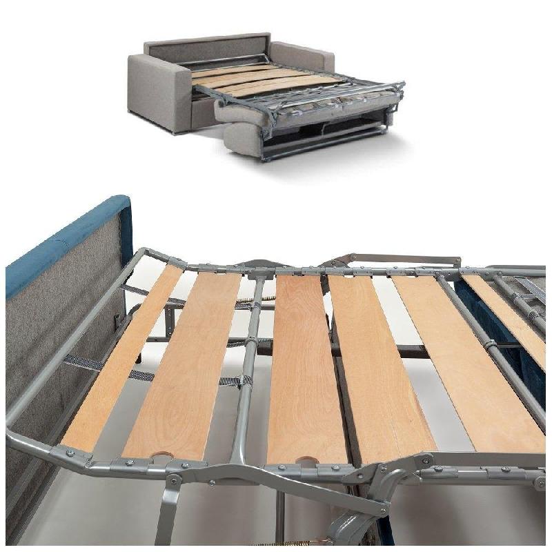 CANAPÉ CONVERTIBLE EXPRESS ALLURE MATELAS MÉMORY  20 CM   LATTES 140 CM MONO ASSISE TISSU TWEED ROUGE_1