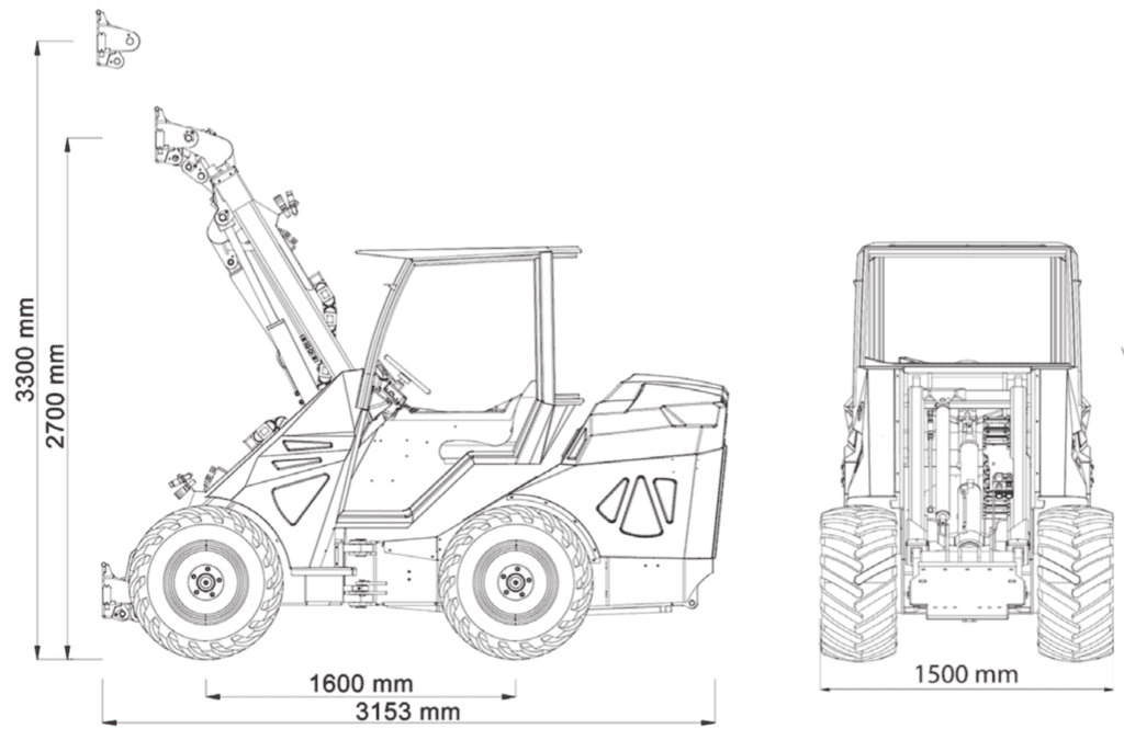 Chargeur articulé Cast Loaders Maxo 57hp Dual Speed - moteur Kohler KDI 1903TCR STAGE V - hydrostatique 4 roues motrices_1