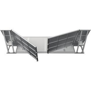 Crash barrière de sécurité en aluminium - Grande porte ouverture à GAUCHE - Réf.: 101154 - Structure pliable et légère pour événements_1