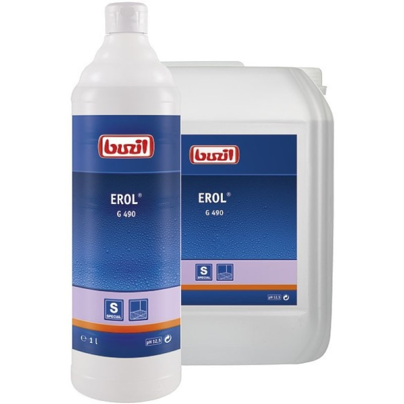 Erol g490 nettoyant intensif alcalin peu moussant pour gres cerame ph:12.50 5l_1