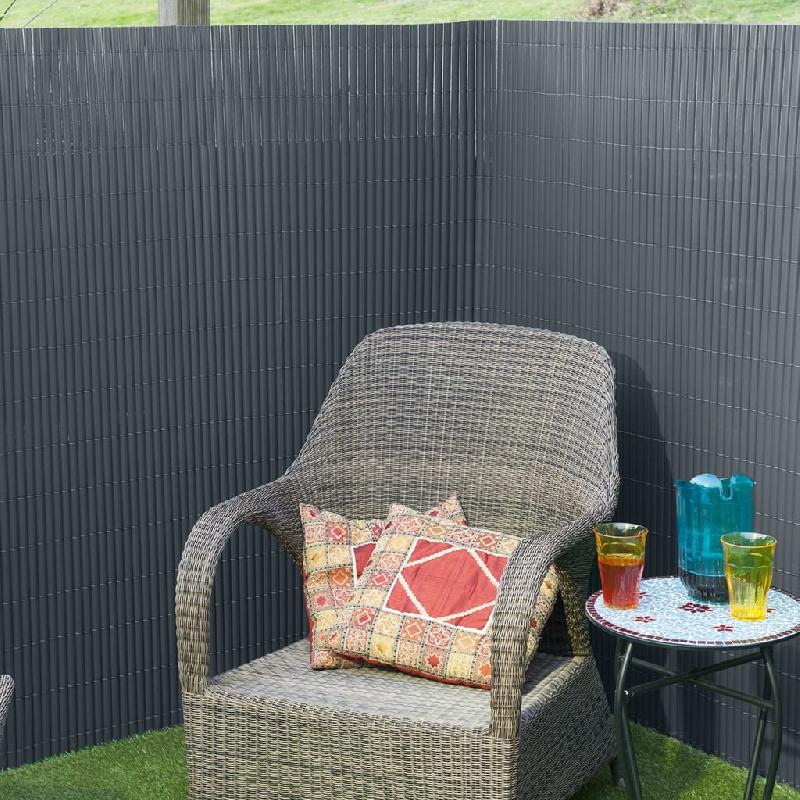 Nature écran de jardin à double face pvc 1,5x3 m anthracite 428522_1