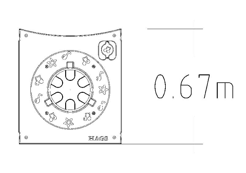 Panneau de jeu d'éveil Tambourin - réf 8061970 - Hags - pour enfants de 2 à 12 ans_1