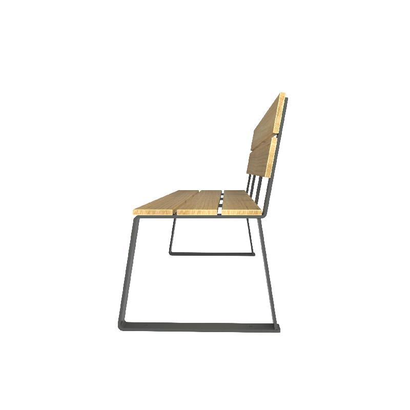 Banc Havane 1800 mm en Robinier et pieds fonte_1