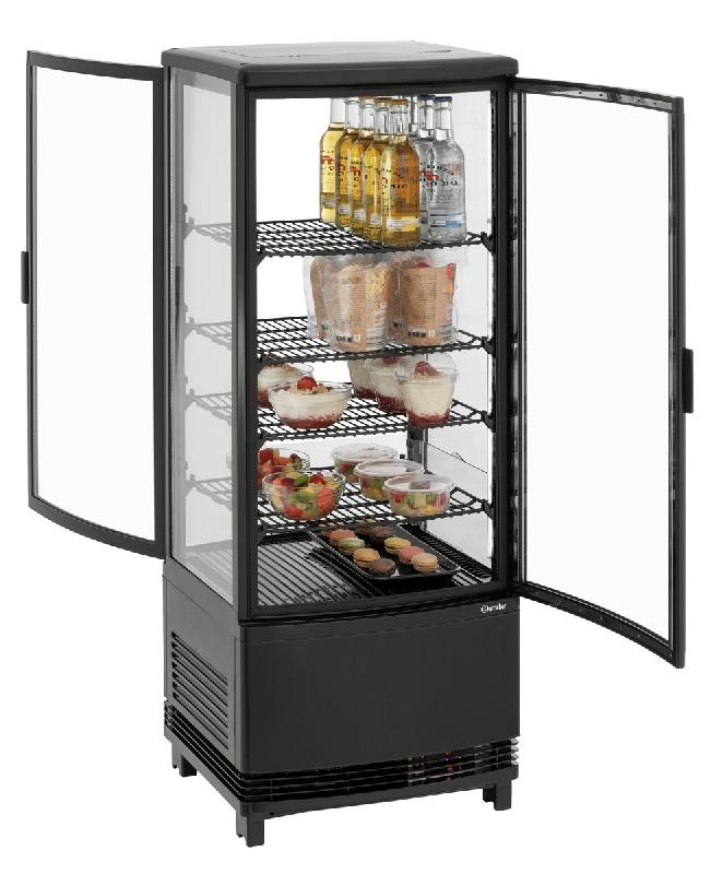 Mini vitrine réfrigérée 98L2T noir 700698 Bartscher_1