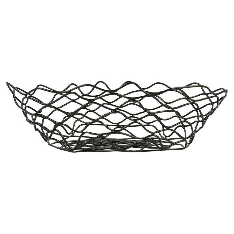 Panier finger food ovale en acier noir 24x15,2x7cm_1