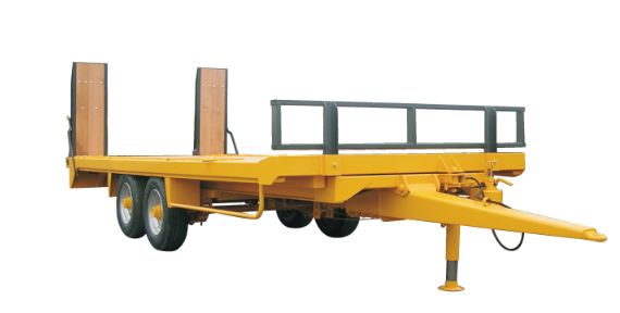 Pea 130 - Remorque porte engin agricole Gourdon - 8 points d'ancrage latéraux avec manilles CE - Flèche réglable, rampes acier + bois_1