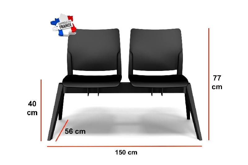 Poutre d'accueil en polypropylène Adela - Sokoa - 2 places_1