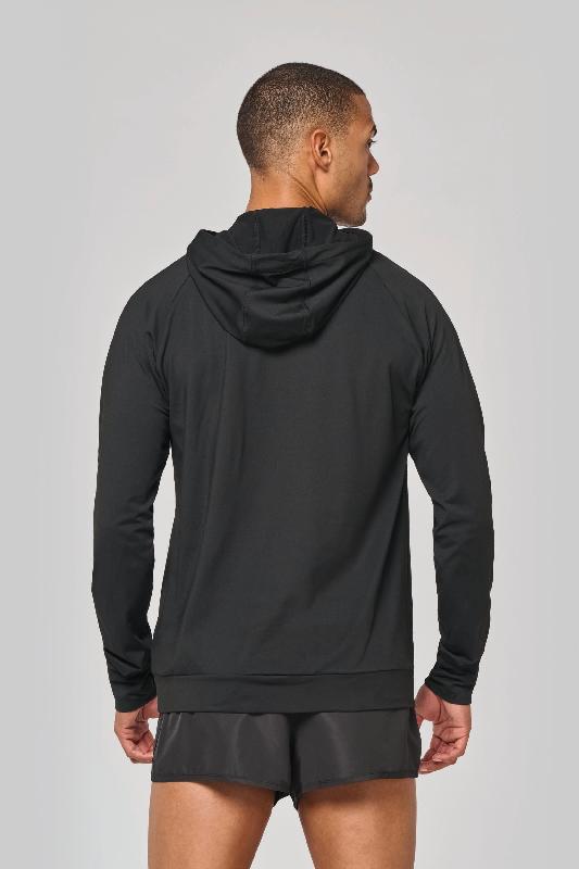 Sweat-shirt à capuche 1/4 zip sport unisexe - PROACT - Réf: PA360 - Tissu jersey gratté ultra doux - 90% polyester / 10% élasthanne_1