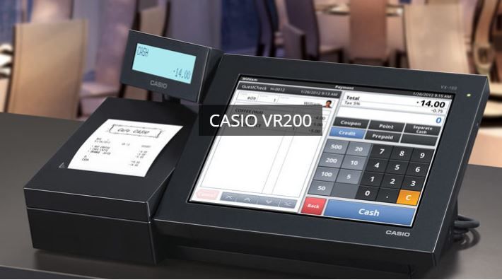 Caisse tactile tout-en-un Casio V-R200 avec design professionnel