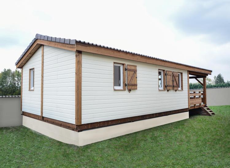 Chalet en bois hégoa plain-pied / toit double pente_1
