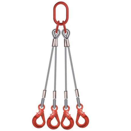 Elingue cable 4 brins avec 4 crochets à verrouillage automatique Référence 4747C_1