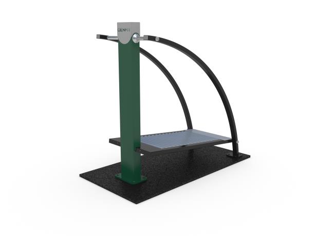 Equipement de fitness extérieur - Tapis de course Denfit Gym - 8065059 - Hags - Vert, montage sur dalle ou plot béton_1