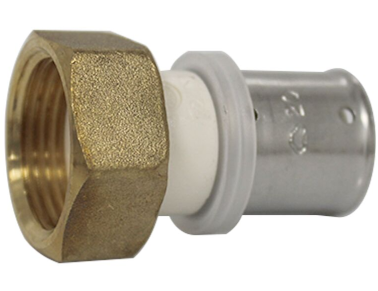 Manchon droit ecrou tournant  ppsu - multipex blansol - 16 - 1/2_1