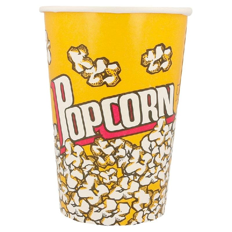 Pot à pop corn carton imprimé 1380cc Ø12,4x17cm - par 500_1