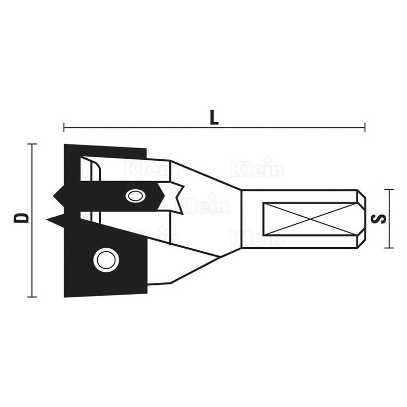W140.250.R - Fraise à plaquette - Sistemi S.R.L. - Diamètre 25 mm - Mèches pour charnières avec plaquettes HW Z=2+2_1