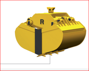 Bennes preneuses double-coquilles R41/300 - capacité 280 dm³, poids 330 kg, pression 280 bar_1