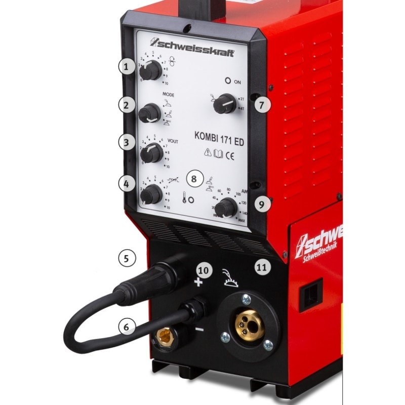Poste à souder professionnel Schweisskraft Kombi 171 ED - multifonction MIG/MAG, TIG, électrode - 1087057_1